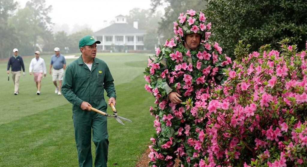 Image for: Man Arrested for Sneaking Into Augusta National Dressed as an Azalea Bush