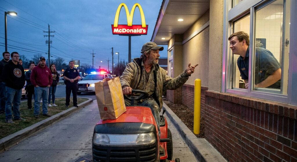 Image for: Man Steals Riding Lawnmower, Drives It Through McDonald's Drive-Thru, Orders 40 McNuggets and a Sweet Tea