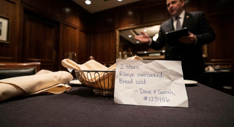 Image for: Diners Dash on $200 Tab but Leave a Detailed Complaint Card About the Service