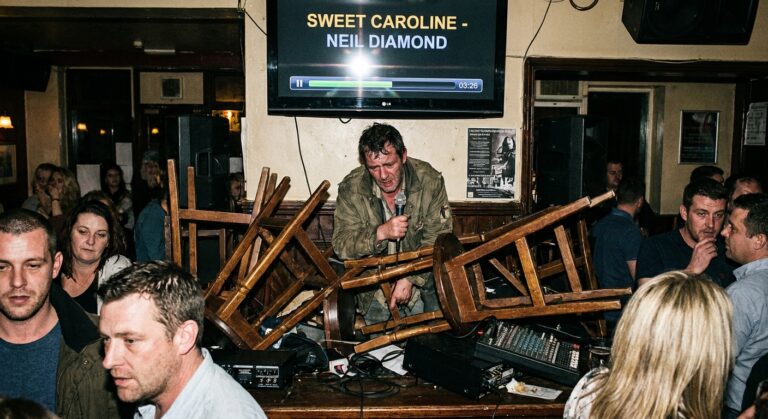 Image for: Karaoke Singer Barricades Himself on Stage, Refuses to Surrender Microphone for Two Hours