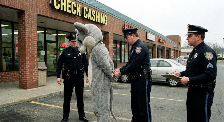 Image for: Man Commits Robbery in Full Chuck E. Cheese-Style Mascot Costume, Identified by the Costume